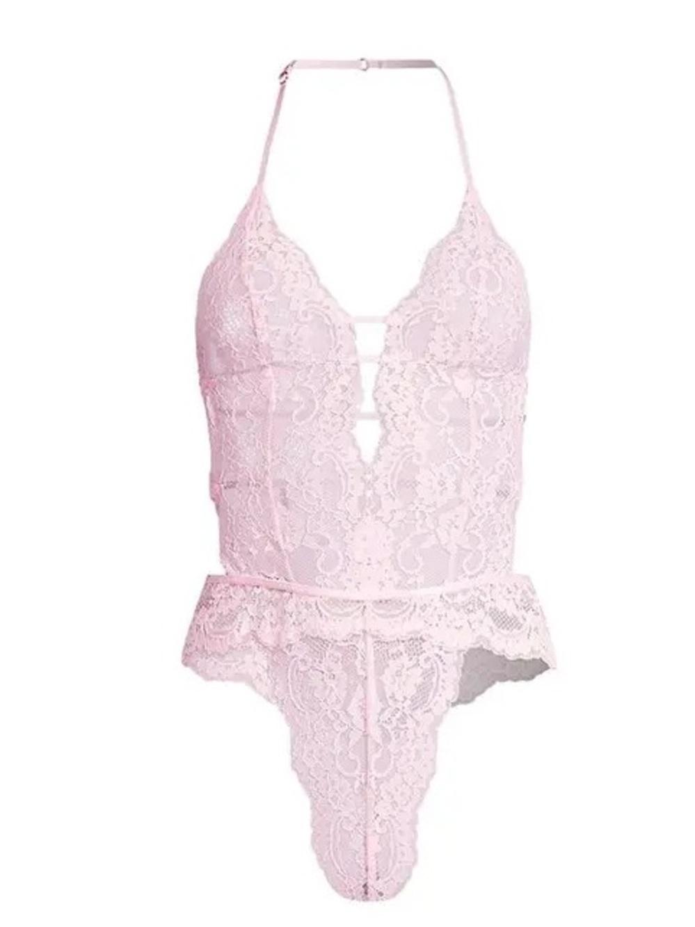 In bloom by jonquil Blue Belle Open-Back Floral Lace Teddy bodysuit nwt medium